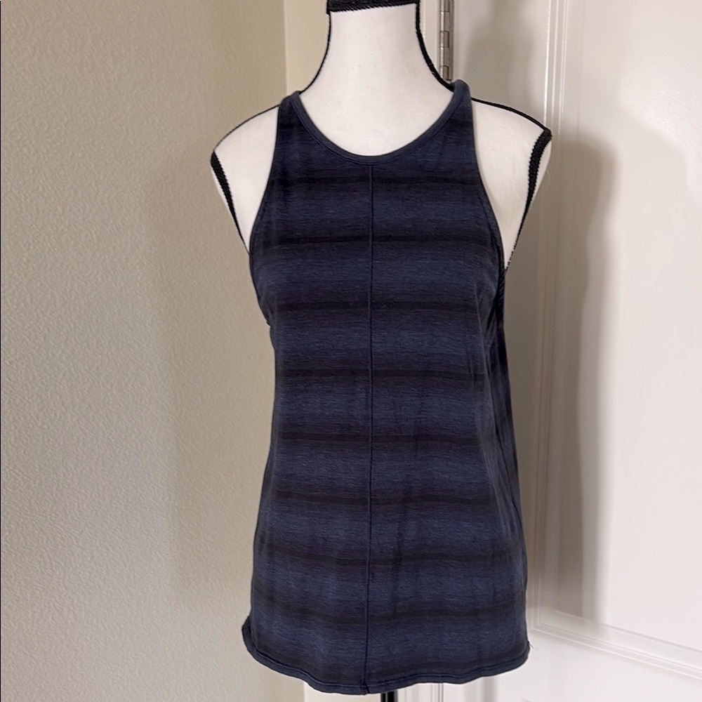 Lululemon Blue and Black Tank Top size 6